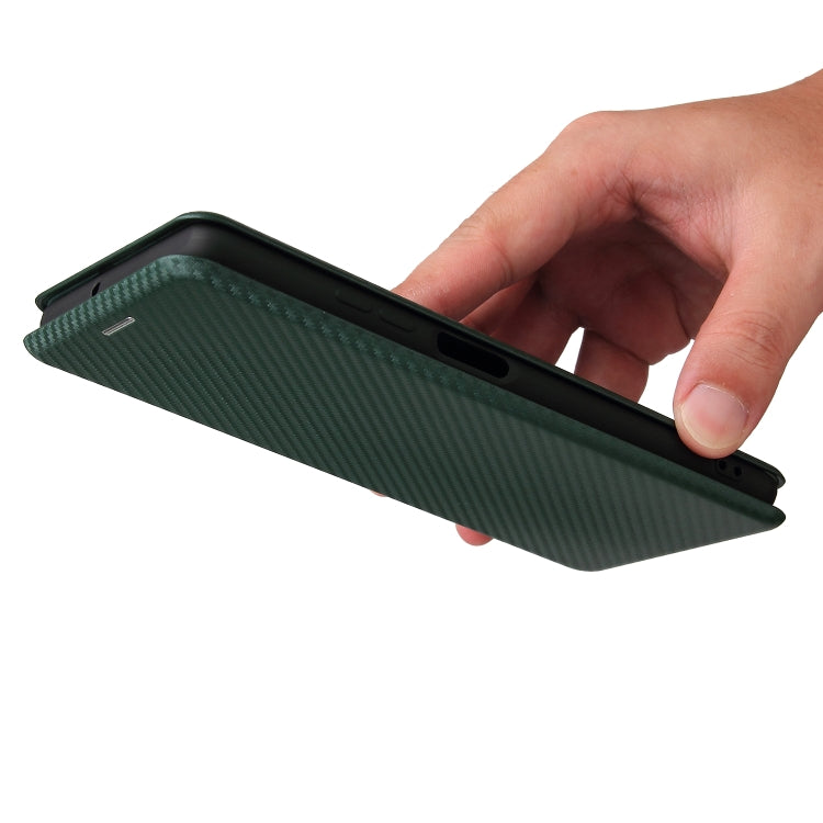 For Blackview A100 Carbon Fiber Texture Horizontal Flip TPU + PC + PU Leather Case with Card Slot(Green) - More Brand by PMC TechLife | Online Shopping South Africa | PMC TechLife | Buy Now Pay Later Mobicred
