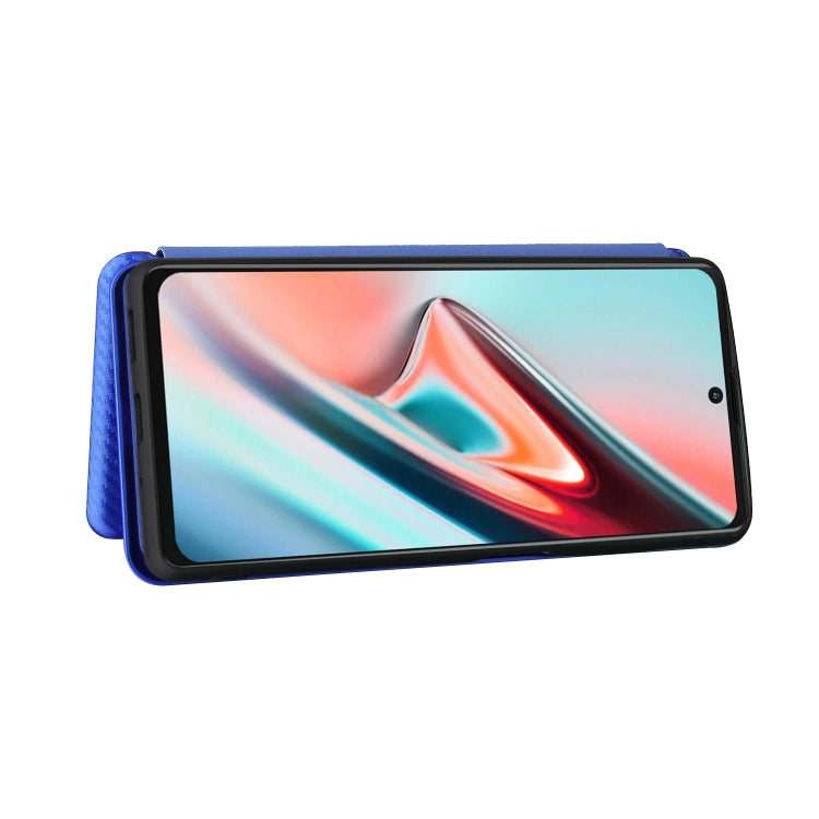 For Blackview A100 Carbon Fiber Texture Horizontal Flip TPU + PC + PU Leather Case with Card Slot(Blue) - More Brand by PMC TechLife | Online Shopping South Africa | PMC TechLife | Buy Now Pay Later Mobicred