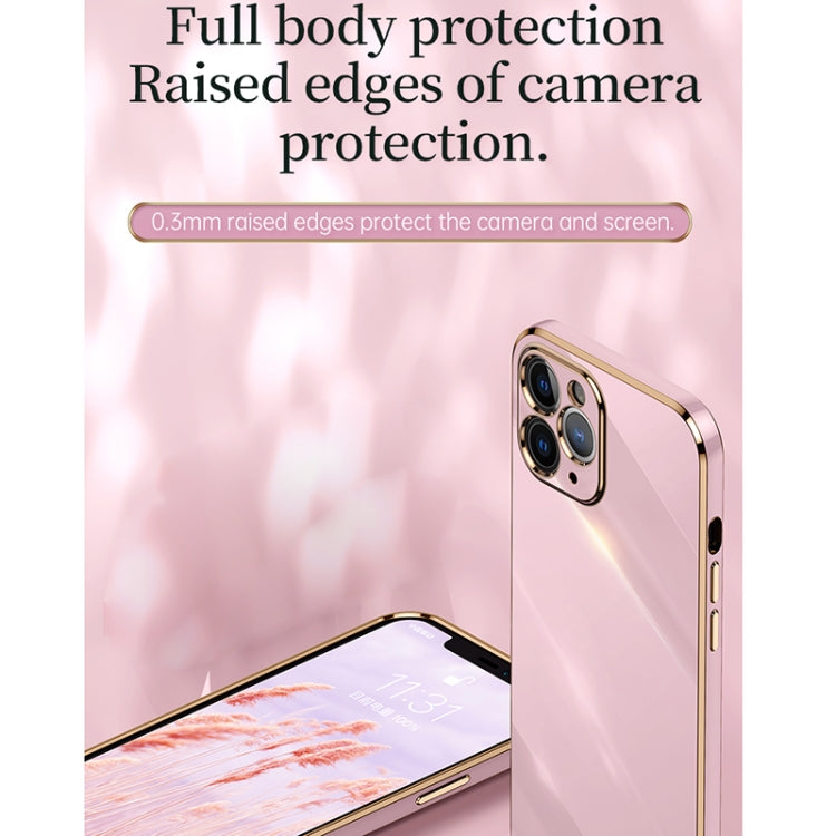 For iPhone 11 Pro XINLI Straight 6D Plating Gold Edge TPU Shockproof Case (Cherry Purple) - iPhone 11 Pro Cases by XINLI | Online Shopping South Africa | PMC Jewellery