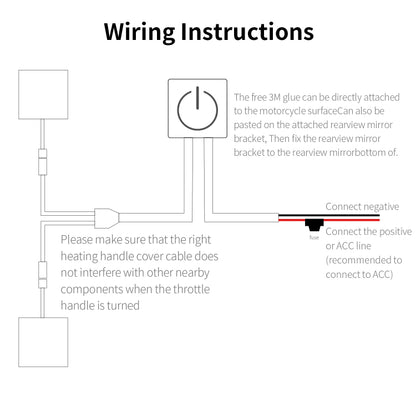 WUPP CS-974B1 Motorcycle Modified Hook and Loop Fastener Intelligent Electric Heating Hand Cover Heated Grip with Three Gear Temperature Control - Grips by WUPP | Online Shopping South Africa | PMC Jewellery | Buy Now Pay Later Mobicred