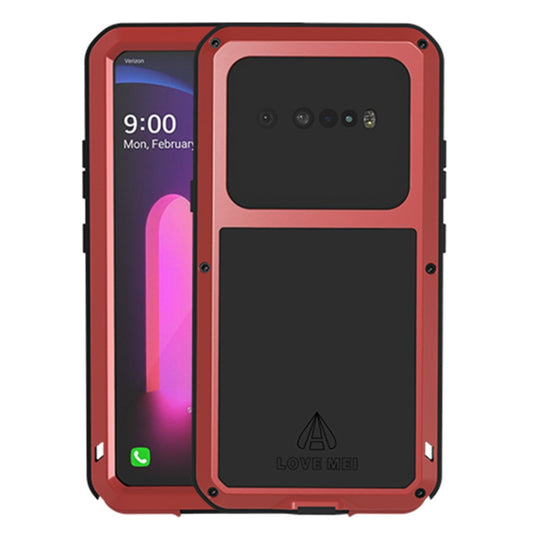 For LG V60 ThinQ 5G LOVE MEI Metal Shockproof Waterproof Dustproof Protective Case with Glass(Red) - LG by LOVE MEI | Online Shopping South Africa | PMC Jewellery