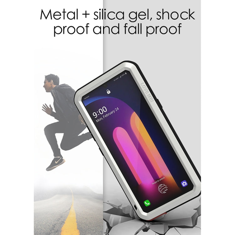 For LG V60 ThinQ 5G LOVE MEI Metal Shockproof Waterproof Dustproof Protective Case with Glass(White) - LG Cases by LOVE MEI | Online Shopping South Africa | PMC TechLife | Buy Now Pay Later Mobicred