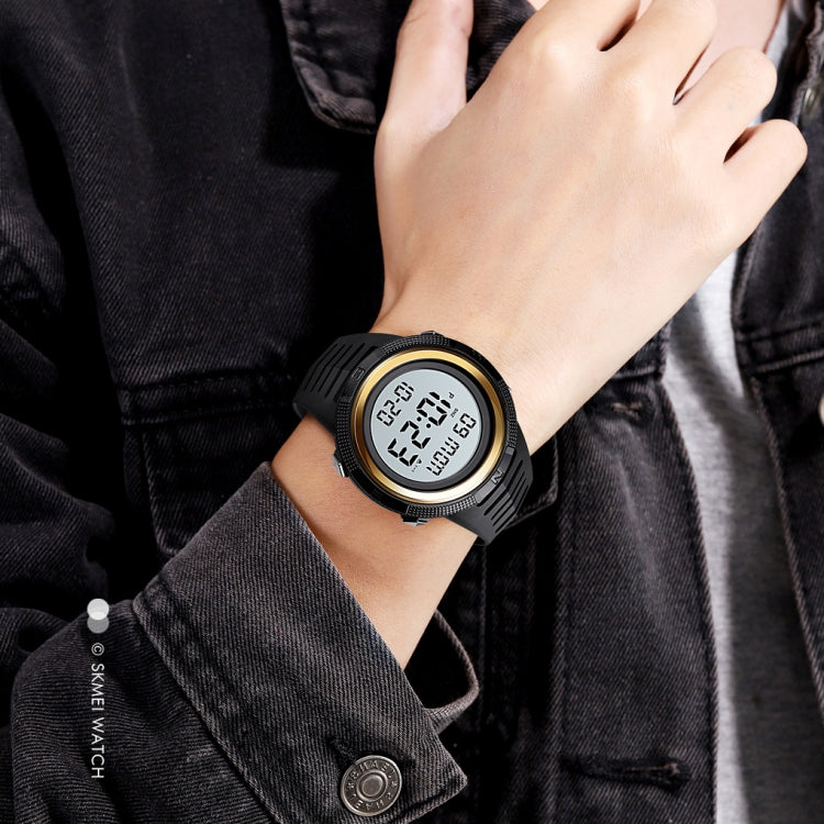 SKMEI 1632 Dual Time Display Luminous Electronic Watch, Support Alarm Clock(Golden White) - free shipping - PMC TechLife - Order now!