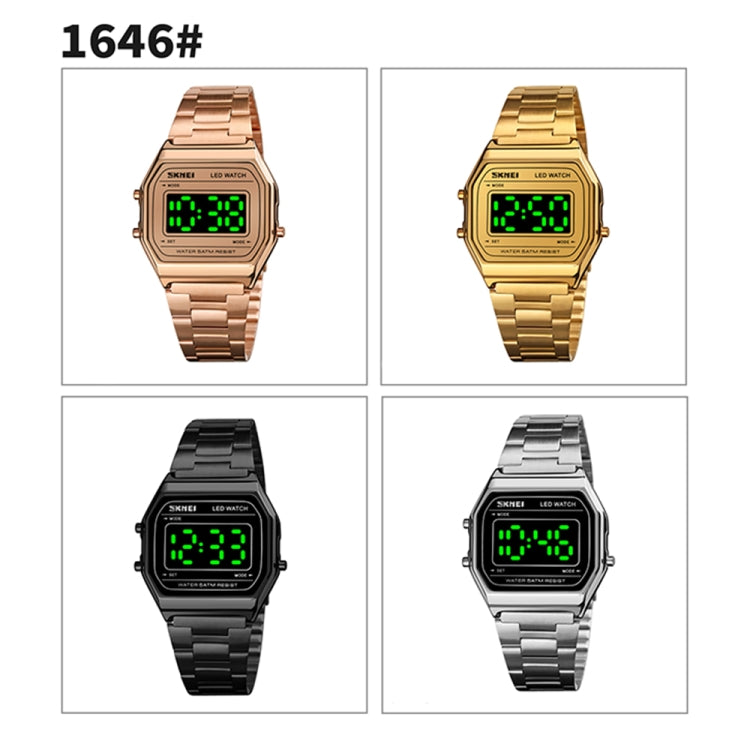 SKMEI 1646 LED Digital Display Luminous Electronic Watch(Silver) - free shipping - PMC TechLife - Order now!