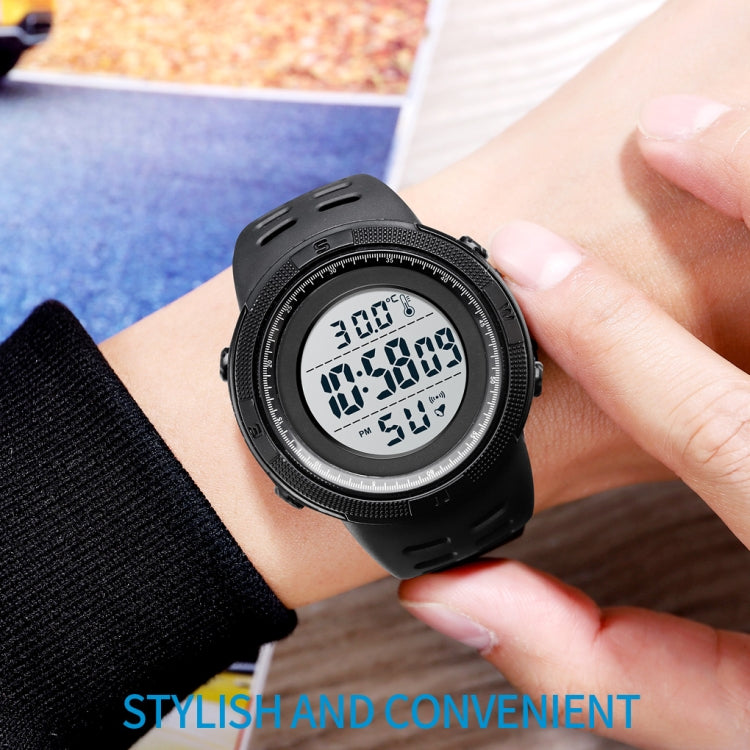 SKMEI 1681 Multifunctional LED Digital Display Luminous Electronic Watch, Support Body / Ambient Temperature Measurement(Black) - free shipping - PMC TechLife - Order now!