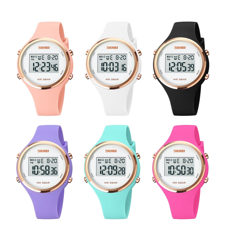 SKMEI 1720 Round Dial LED Digital Display Luminous Silicone Strap Electronic Watch(Pink) - free shipping - PMC TechLife - Order now!