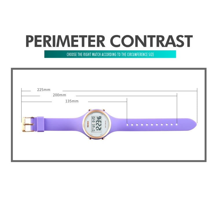 SKMEI 1720 Round Dial LED Digital Display Luminous Silicone Strap Electronic Watch(Rose Red) - free shipping - PMC TechLife - Order now!
