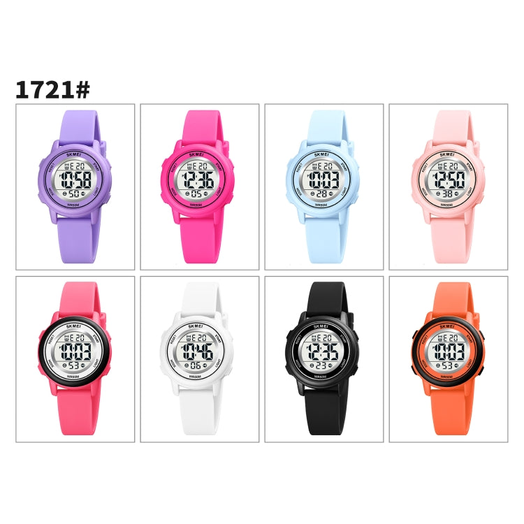 SKMEI 1721 Triplicate Round Dial LED Digital Display Luminous Silicone Strap Electronic Watch(Orange) - free shipping - PMC TechLife - Order now!
