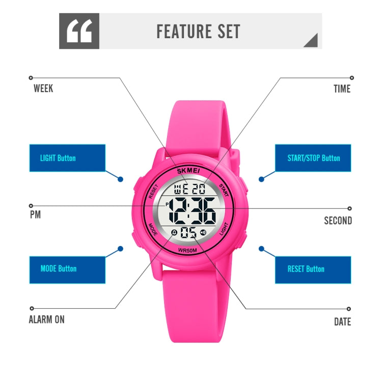 SKMEI 1721 Triplicate Round Dial LED Digital Display Luminous Silicone Strap Electronic Watch(Purple) - free shipping - PMC TechLife - Order now!