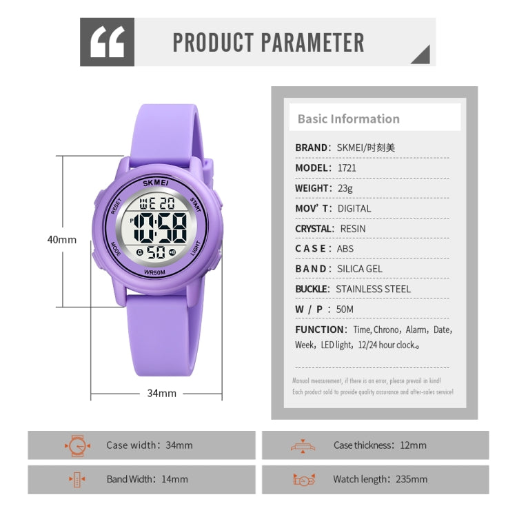 SKMEI 1721 Triplicate Round Dial LED Digital Display Luminous Silicone Strap Electronic Watch(White) - free shipping - PMC TechLife - Order now!
