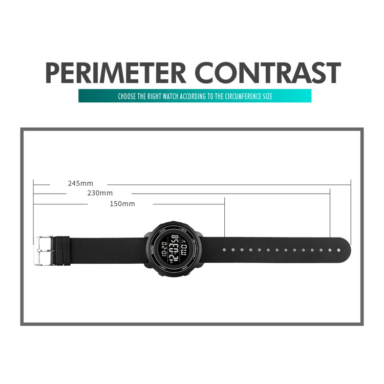 SKMEI 1736 Triplicate Round Dial Timing LED Digital Display Luminous Electronic Watch(Black and White) - free shipping - PMC TechLife - Order now!