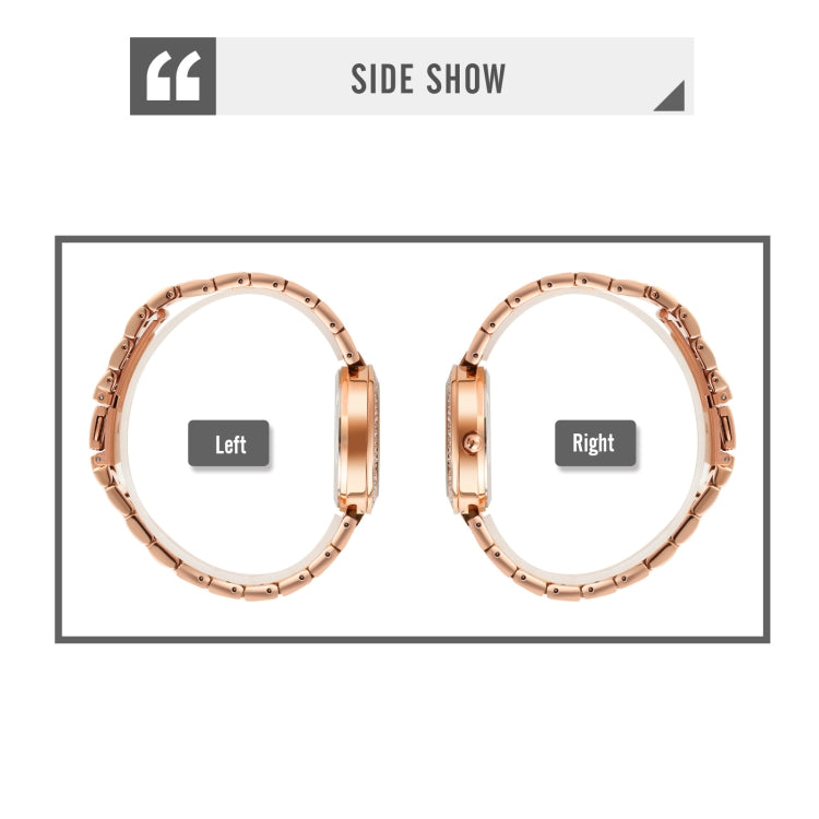 SKMEI 1739 Diamond Roman Numerals Round Dial Quartz Watch for Ladies(Rose Gold) - free shipping - PMC TechLife - Order now!