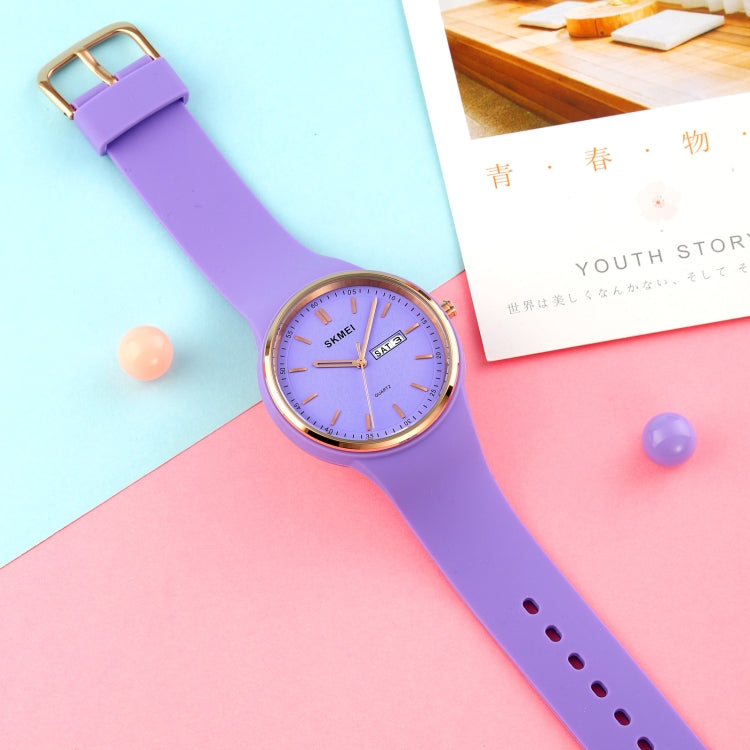 SKMEI 1747 Simple Bar scale Dial Silicone Strap Quartz Watch for Ladies(Pink) - free shipping - PMC TechLife - Order now!