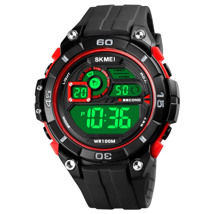 SKMEI 1756 Dual Time Countdown Alarm Clock Men Sports Luminous Electronic Watch(Red) - free shipping - PMC TechLife - Order now!