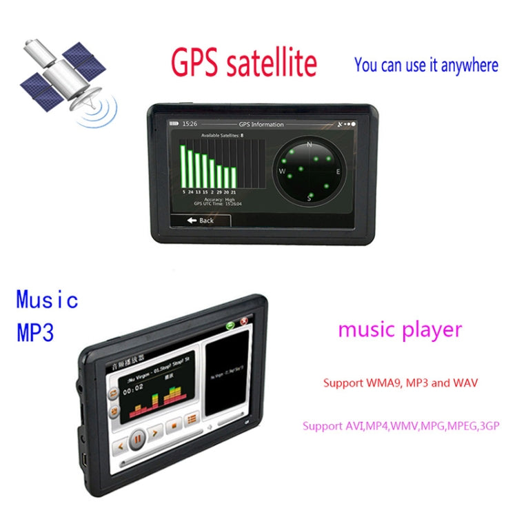 Q5 Car 5 inch HD TFT Touch Screen GPS Navigator Support TF Card / MP3 / FM Transmitter, Specification:North America Map - Car Monitor by PMC TechLife | Online Shopping South Africa | PMC TechLife | Buy Now Pay Later Mobicred