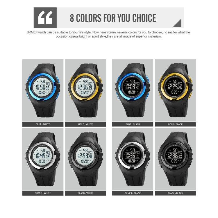 SKMEI 1790 Triplicate Round LED Dual Time Digital Display Luminous Electronic Watch for Men(Silver Black) - free shipping - PMC TechLife - Order now!