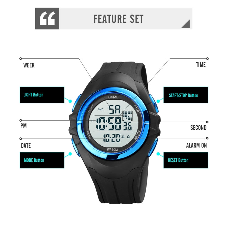 SKMEI 1790 Triplicate Round LED Dual Time Digital Display Luminous Electronic Watch for Men(Silver Black) - free shipping - PMC TechLife - Order now!