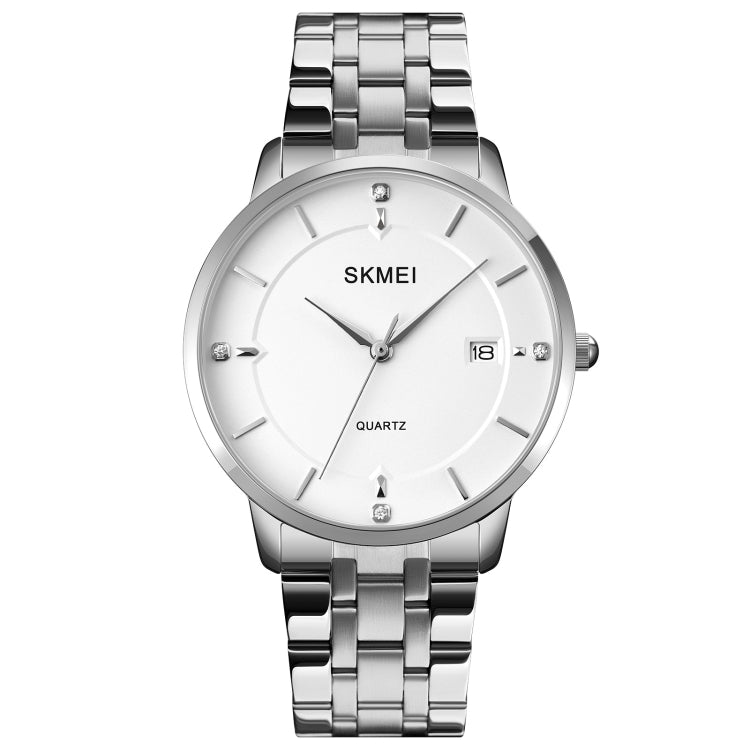 SKMEI 1801 Men Casual Calendar Quartz Watch(Silver Steel Belt) - free shipping - PMC TechLife - Order now!