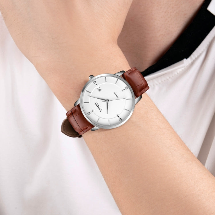 SKMEI 1801 Men Casual Calendar Quartz Watch(Golden Steel Belt) - free shipping - PMC TechLife - Order now!