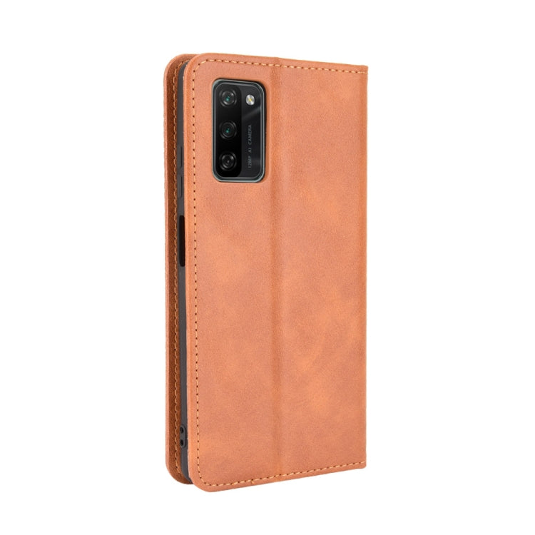 For Blackview A100 Magnetic Buckle Retro Crazy Horse Texture Horizontal Flip Leather Case with Holder & Card Slots & Photo Frame(Brown) - More Brand by PMC Jewellery | Online Shopping South Africa | PMC Jewellery | Buy Now Pay Later Mobicred