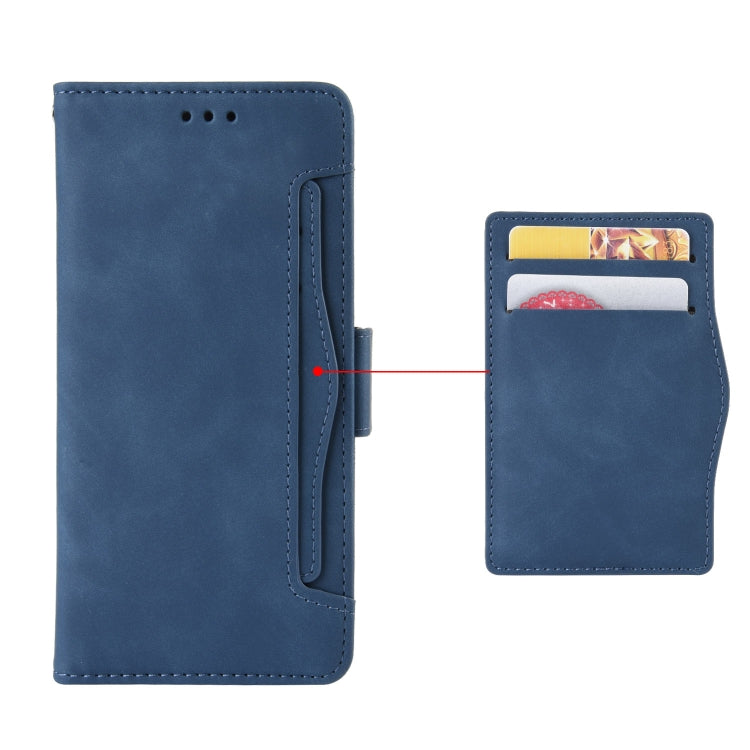 For Blackview A100 Skin Feel Calf Pattern Horizontal Flip Leather Case with Holder & Card Slots & Photo Frame(Blue) - More Brand by PMC Jewellery | Online Shopping South Africa | PMC Jewellery | Buy Now Pay Later Mobicred