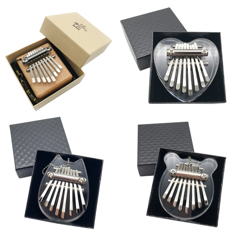 Mini 8 Tone Thumb Piano Kalimba Musical Instruments, Gift Box(Acrylic Chinchilla) - Keyboard Instruments Accessories by PMC Jewellery | Online Shopping South Africa | PMC Jewellery