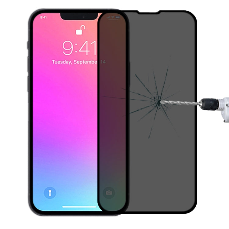 For iPhone 16e / 14 / 3 / 13 Pro Anti-peeping Plasma Oil Coated High Aluminum Wear-resistant Tempered Glass Film - iPhone 13 Tempered Glass by PMC TechLife | Online Shopping South Africa | PMC TechLife | Buy Now Pay Later Mobicred