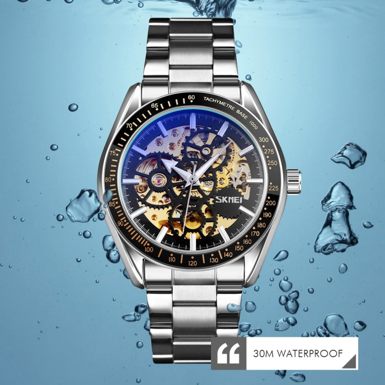 SKMEI 9194 Men Mechanical Gear Dial Automatic Mechanical Watch(Rose Gold) - free shipping - PMC TechLife - Order now!