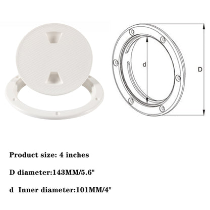 A5941 4 inch Boat / Yacht Round Deck Cover Hatch Case with Screws - Marine Accessories & Parts by PMC Jewellery | Online Shopping South Africa | PMC Jewellery | Buy Now Pay Later Mobicred