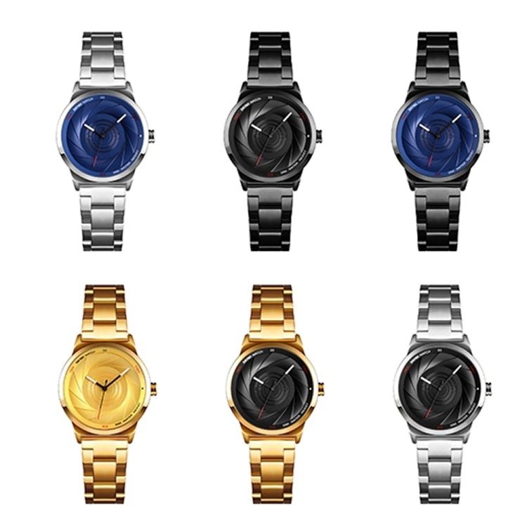 SKMEI 9210 Ladies Business Watch Simple 3D Dial Quartz Watch(Black Blue) - free shipping - PMC TechLife - Order now!