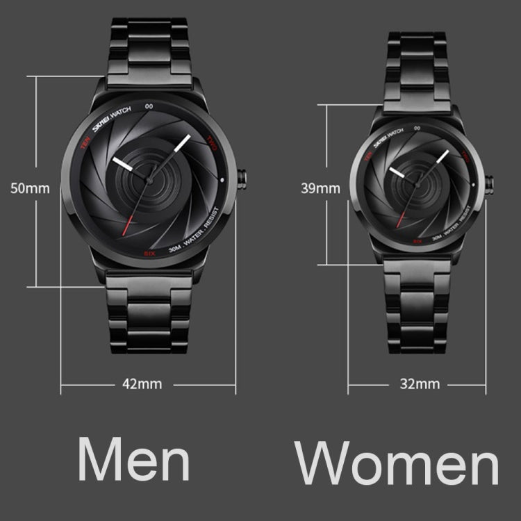SKMEI 9210 Ladies Business Watch Simple 3D Dial Quartz Watch(Gold) - free shipping - PMC TechLife - Order now!