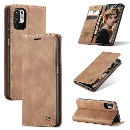 CaseMe 013 Multifunctional Horizontal Flip Leather Case with Holder & Card Slot & Wallet For Xiaomi Redmi Note 10 5G(Brown) - Xiaomi Cases by CaseMe | Online Shopping South Africa | PMC Jewellery | Buy Now Pay Later Mobicred