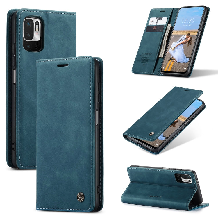 CaseMe 013 Multifunctional Horizontal Flip Leather Case with Holder & Card Slot & Wallet For Xiaomi Redmi Note 10 5G(Blue) - free shipping - PMC Jewellery - Order now!