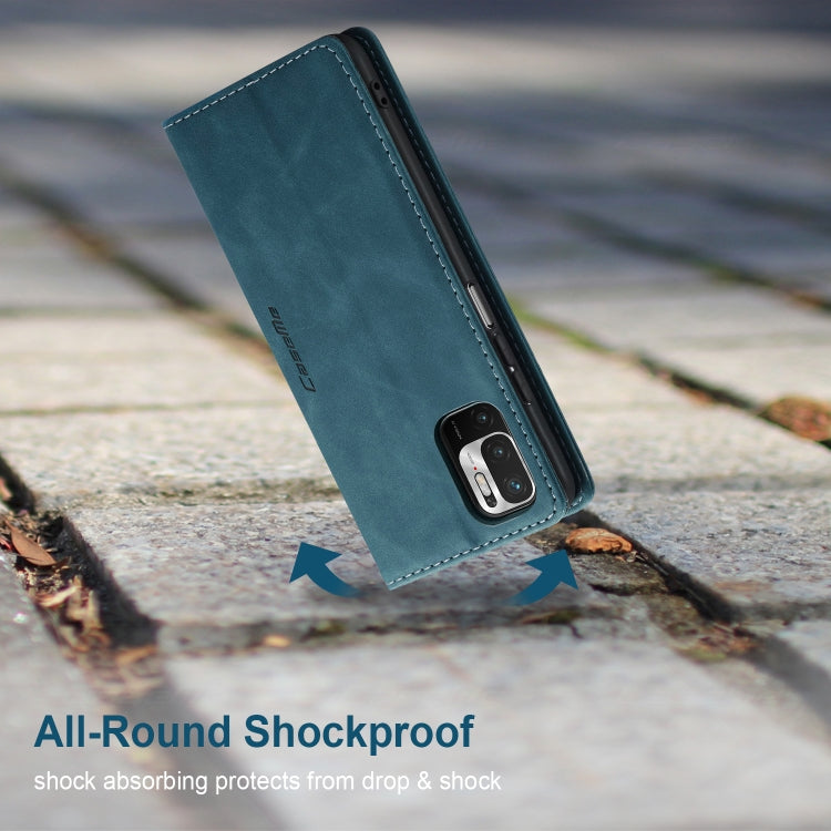 CaseMe 013 Multifunctional Horizontal Flip Leather Case with Holder & Card Slot & Wallet For Xiaomi Redmi Note 10 5G(Blue) - free shipping - PMC Jewellery - Order now!