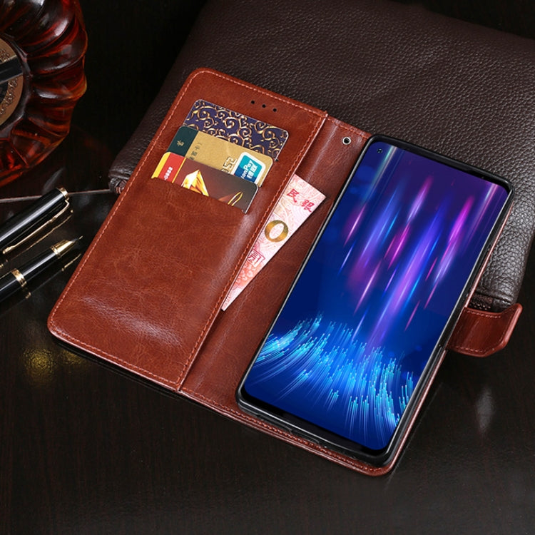 idewei Crazy Horse Texture Horizontal Flip Leather Case with Holder & Card Slots & Wallet For Doogee S97 Pro(Rose Red) - More Brand by idewei | Online Shopping South Africa | PMC Jewellery | Buy Now Pay Later Mobicred