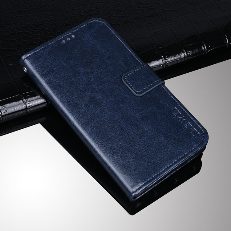 idewei Crazy Horse Texture Horizontal Flip Leather Case with Holder & Card Slots & Wallet For Doogee S97 Pro(Blue) - More Brand by idewei | Online Shopping South Africa | PMC Jewellery | Buy Now Pay Later Mobicred