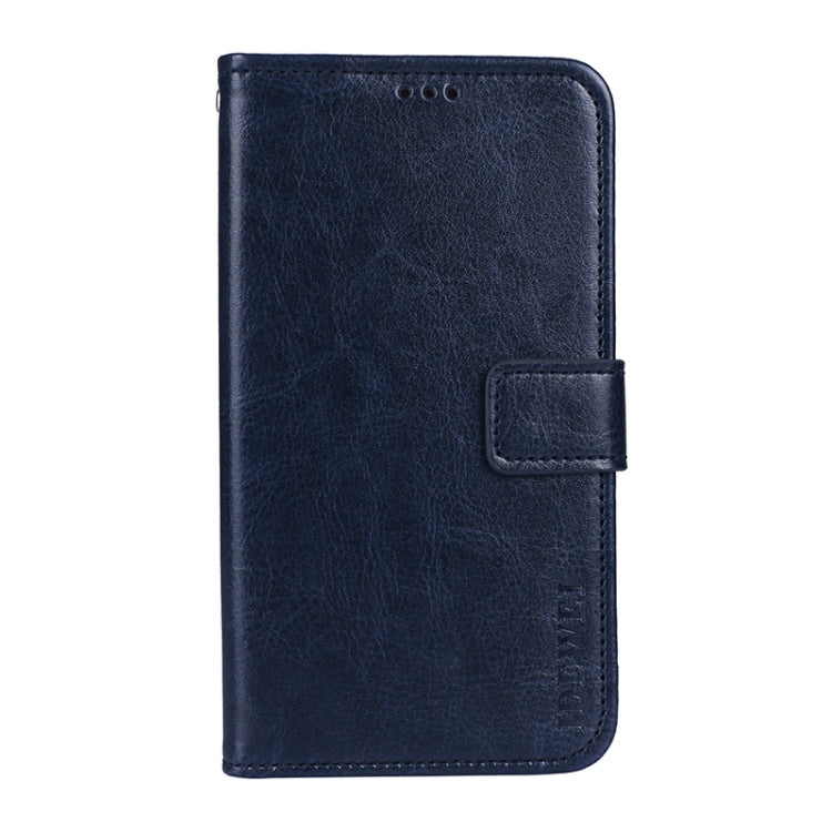 idewei Crazy Horse Texture Horizontal Flip Leather Case with Holder & Card Slots & Wallet For Oukitel C21 Pro(Blue) - More Brand by idewei | Online Shopping South Africa | PMC Jewellery | Buy Now Pay Later Mobicred