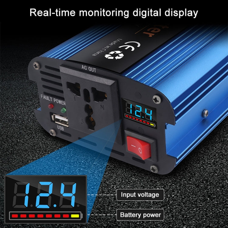 Carmaer 1200W Car Smart Multi-function Digital Display Inverter Household Power Converter, Specification:24V to 220V - Modified Square Wave by PMC Jewellery | Online Shopping South Africa | PMC Jewellery | Buy Now Pay Later Mobicred