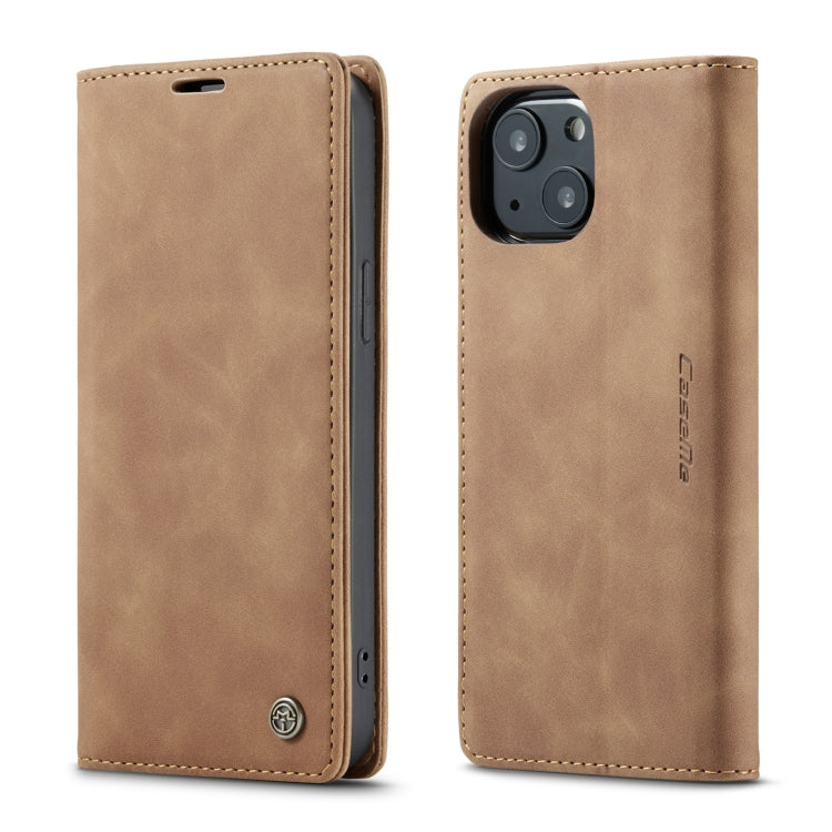 For iPhone 13 mini CaseMe-013 Multifunctional Retro Frosted Horizontal Flip Leather Case with Card Slot & Holder & Wallet (Brown) - iPhone 13 mini Cases by CaseMe | Online Shopping South Africa | PMC Jewellery | Buy Now Pay Later Mobicred