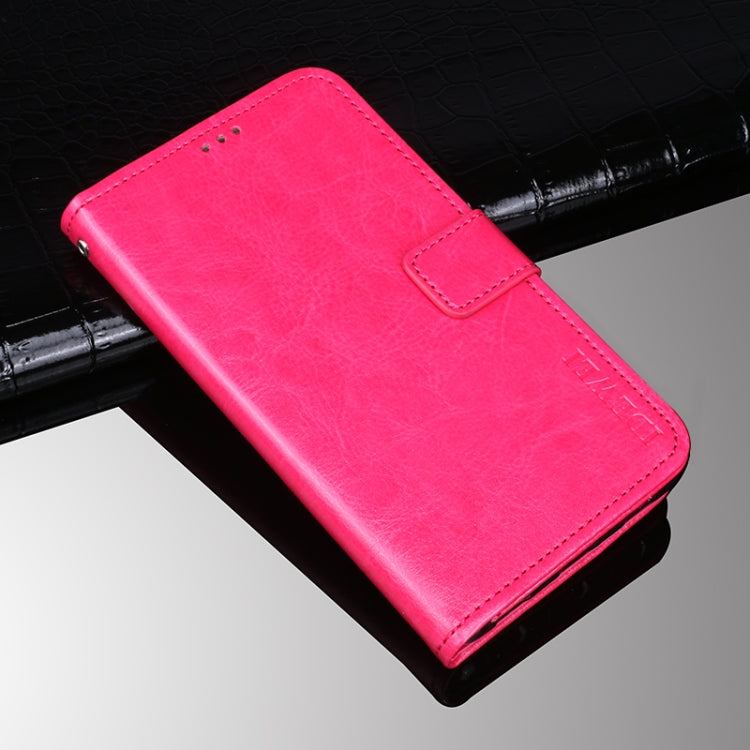 idewei Crazy Horse Texture Horizontal Flip Leather Case with Holder & Card Slots & Wallet For Doogee N40 Pro(Rose Red) - More Brand by idewei | Online Shopping South Africa | PMC TechLife | Buy Now Pay Later Mobicred