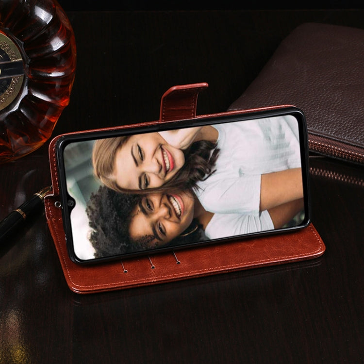 idewei Crazy Horse Texture Horizontal Flip Leather Case with Holder & Card Slots & Wallet For Doogee N40 Pro(Rose Red) - More Brand by idewei | Online Shopping South Africa | PMC TechLife | Buy Now Pay Later Mobicred