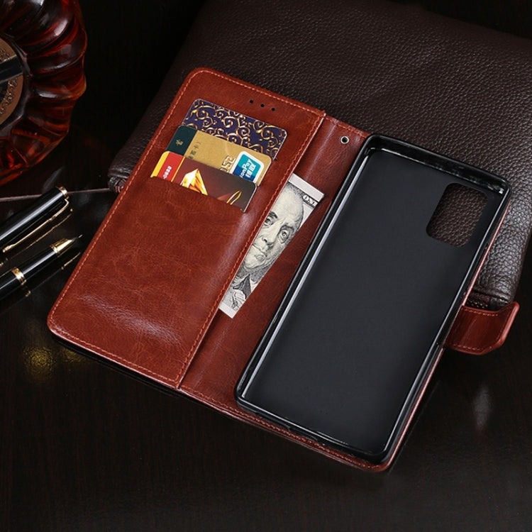 idewei Crazy Horse Texture Horizontal Flip Leather Case with Holder & Card Slots & Wallet For Doogee N40 Pro(Blue) - More Brand by idewei | Online Shopping South Africa | PMC Jewellery | Buy Now Pay Later Mobicred