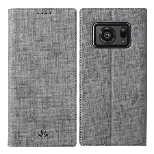 For Sharp Aquos R6 ViLi DMX Series Shockproof TPU + PU Leather Magnetic Attraction Horizontal Flip Case with Card Slot & Holder(Grey) - More Brand by ViLi | Online Shopping South Africa | PMC Jewellery | Buy Now Pay Later Mobicred