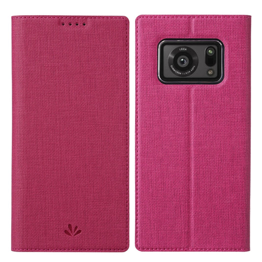 For Sharp Aquos R6 ViLi DMX Series Shockproof TPU + PU Leather Magnetic Attraction Horizontal Flip Case with Card Slot & Holder(Rose Red) - More Brand by ViLi | Online Shopping South Africa | PMC Jewellery | Buy Now Pay Later Mobicred