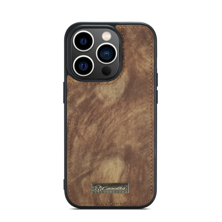 For iPhone 13 Pro CaseMe-008 Detachable Multifunctional Horizontal Flip Leather Case with Card Slot & Holder & Zipper Wallet & Photo Frame (Brown) - iPhone 13 Pro Cases by CaseMe | Online Shopping South Africa | PMC Jewellery | Buy Now Pay Later Mobicred