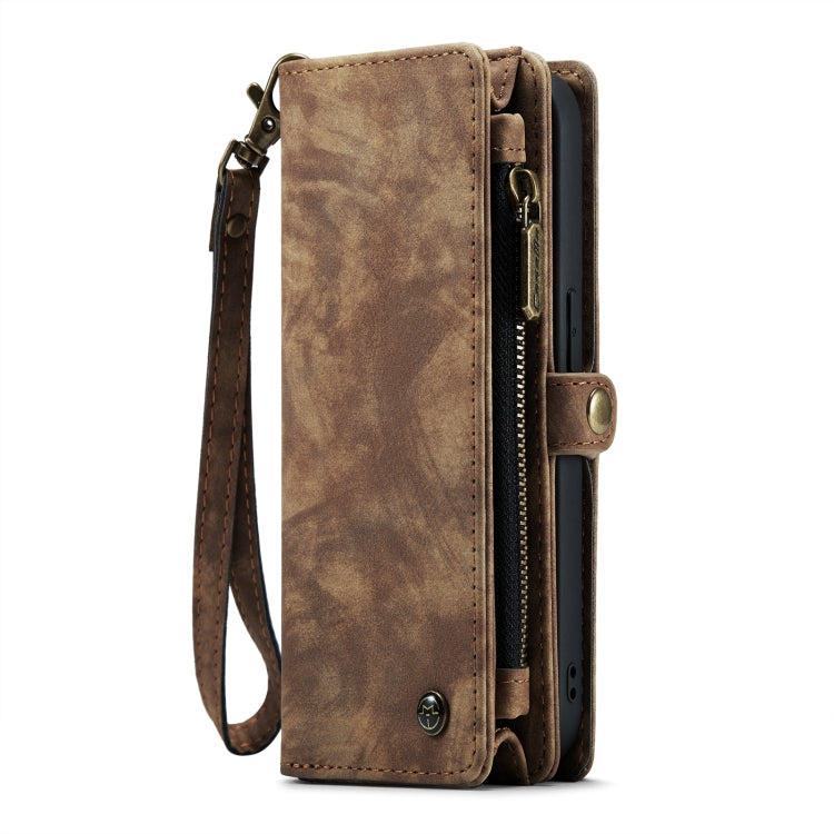 For iPhone 13 CaseMe-008 Detachable Multifunctional Horizontal Flip Leather Case with Card Slot & Holder & Zipper Wallet & Photo Frame(Brown) - iPhone 13 Cases by CaseMe | Online Shopping South Africa | PMC Jewellery | Buy Now Pay Later Mobicred