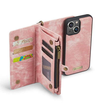 For iPhone 13 CaseMe-008 Detachable Multifunctional Horizontal Flip Leather Case(Pink) - iPhone 13 Cases by CaseMe | Online Shopping South Africa | PMC Jewellery | Buy Now Pay Later Mobicred