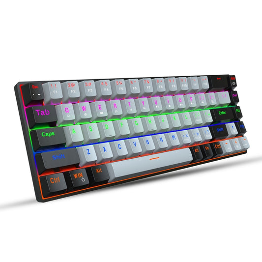 HXSJ V800 68 Keys Type-C Wired Cool Backlight Mechanical Keyboard(Red Shaft) - Wired Keyboard by HXSJ | Online Shopping South Africa | PMC Jewellery | Buy Now Pay Later Mobicred