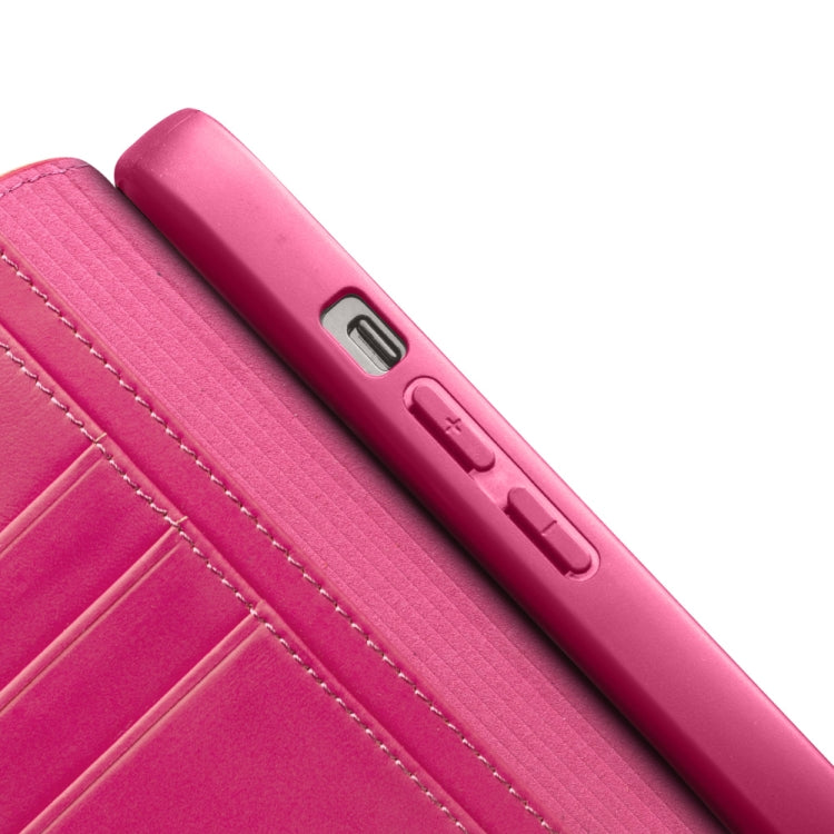 For iPhone 13 QIALINO Business Horizontal Flip Leather Case with Holder & Card Slots & Wallet (Rose Red) - free shipping - PMC TechLife - Order now!