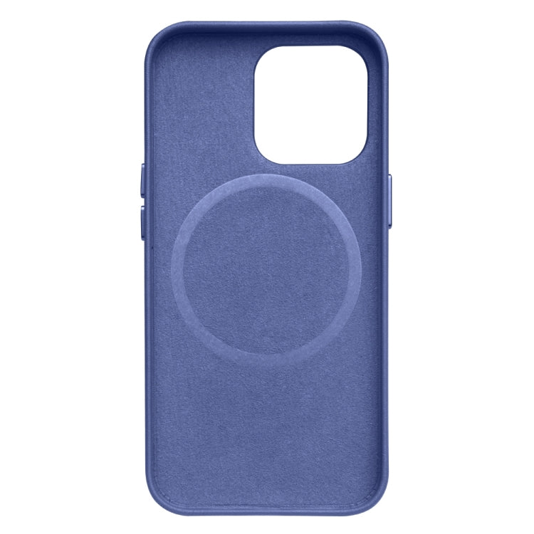 For iPhone 13 QIALINO Nappa Cowhide MagSafe Magnetic Protective Case(Blue) - iPhone 13 Cases by QIALINO | Online Shopping South Africa | PMC Jewellery | Buy Now Pay Later Mobicred